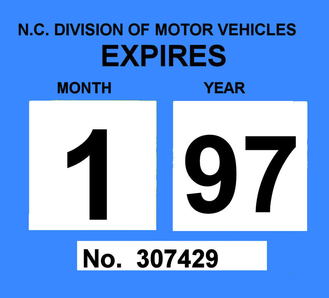 (image for) 1997 North Carolina Inspection sticker